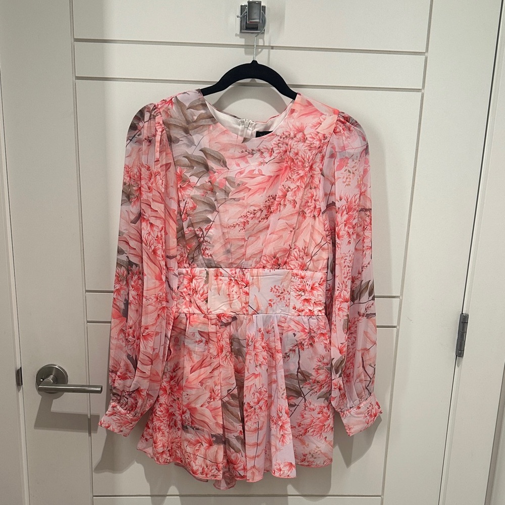In The Style x Lorna Luxe Floral Pink Romper